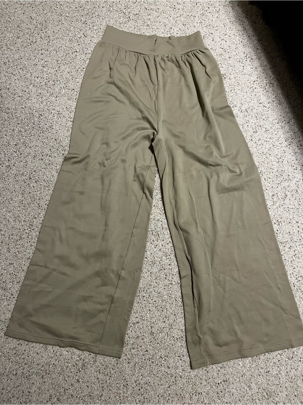 OQQ Wide Leg tan Pull-On Pants